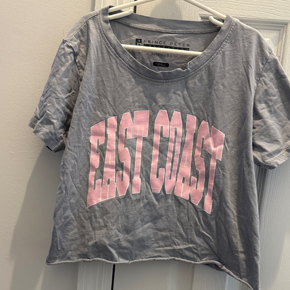 Prince Peter Collection Light Gray cropped Tee. Size small